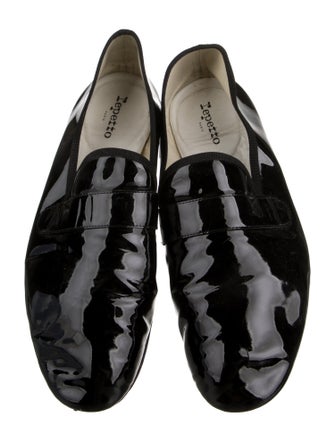 Repetto Patent Leather Grosgrain Trim Loafers