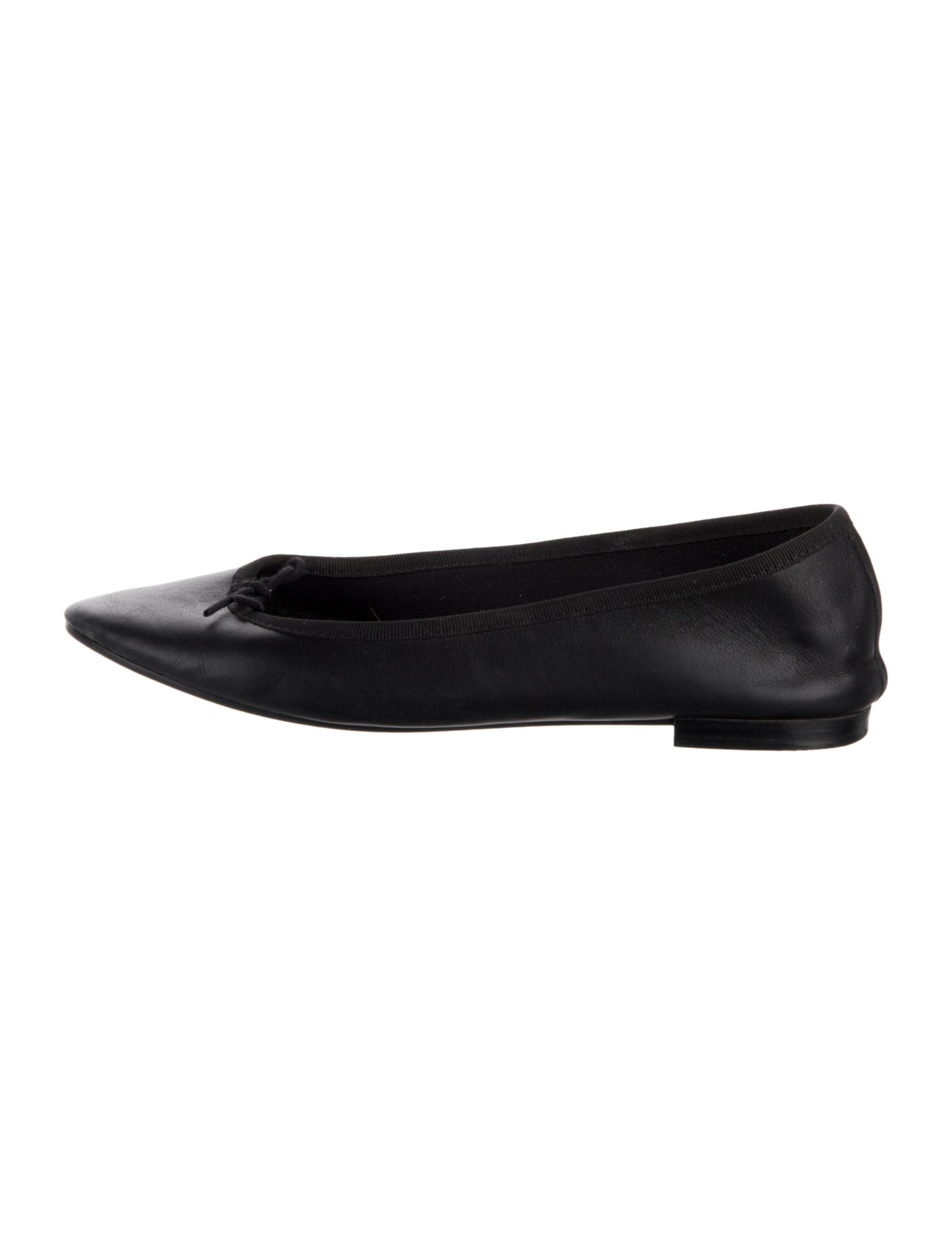 Repetto Leather Bow Accents Ballet Flats