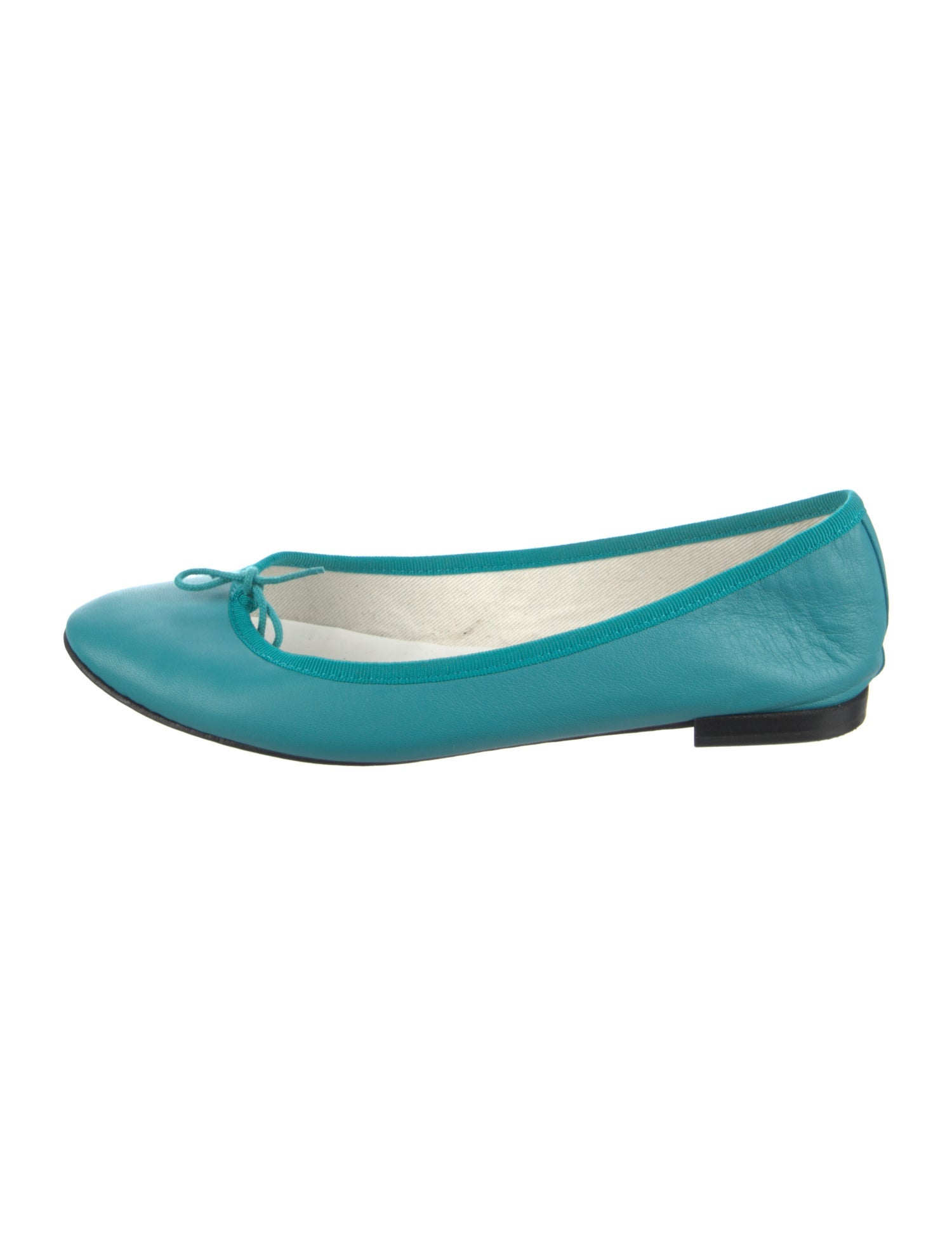 Repetto Leather Bow Accents Ballet Flats