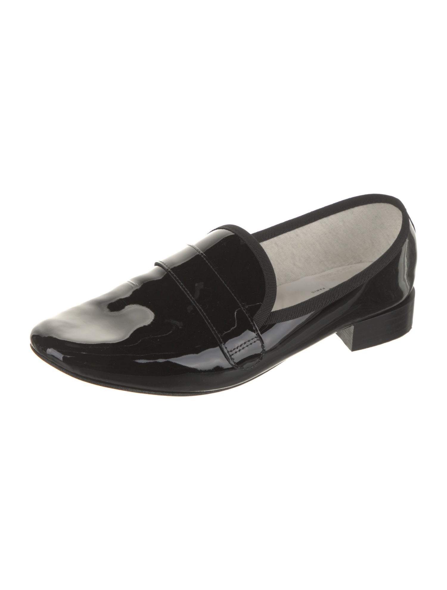 Repetto Patent Leather Grosgrain Trim Loafers