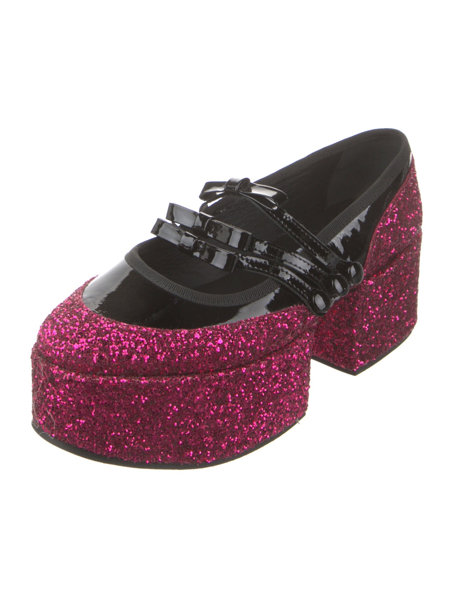 Repetto Patent Leather Colorblock Pattern Mules