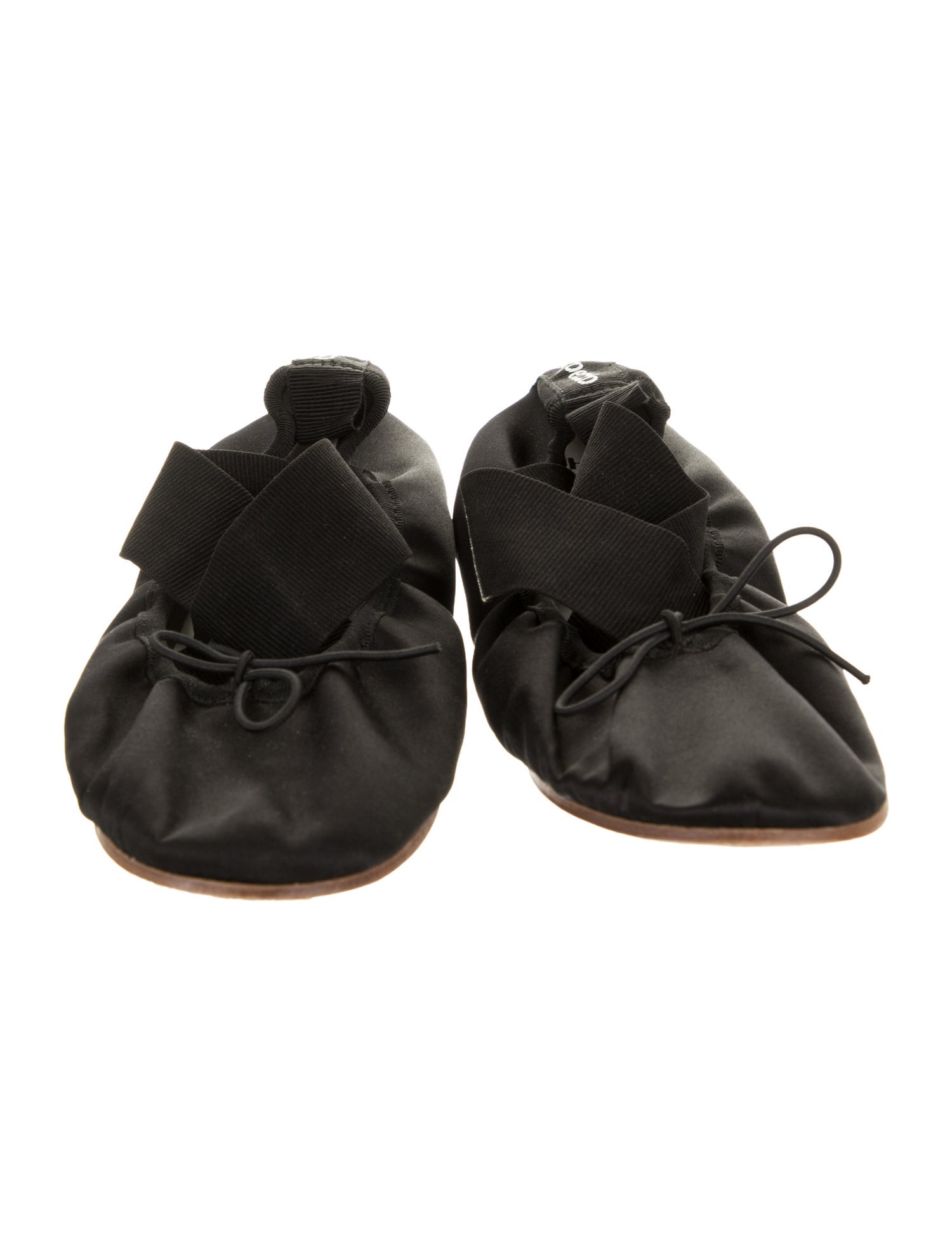 Repetto Satin Bow Accents Flats