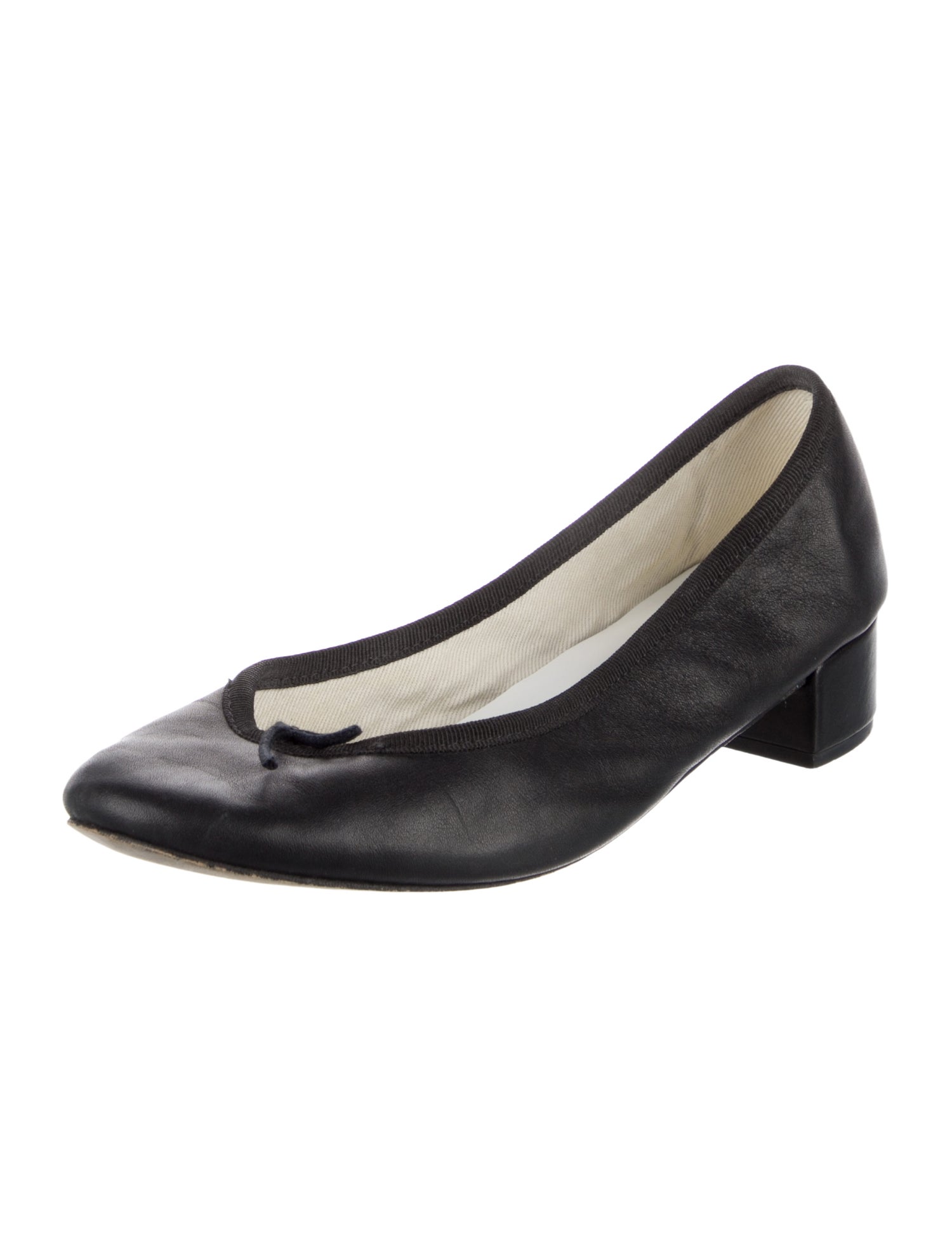 Repetto Leather Bow Accents Pumps