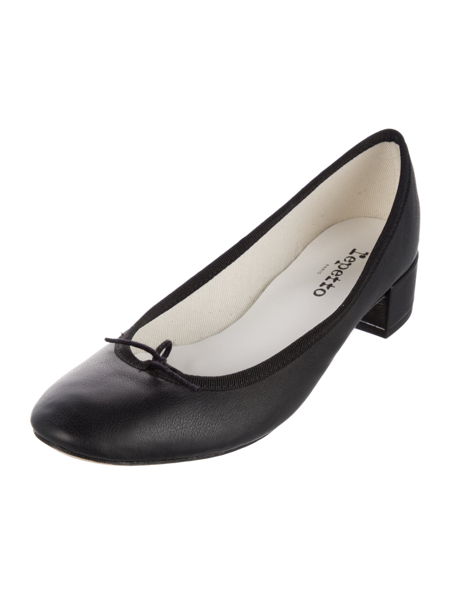 Repetto Leather Bow Accents Pumps
