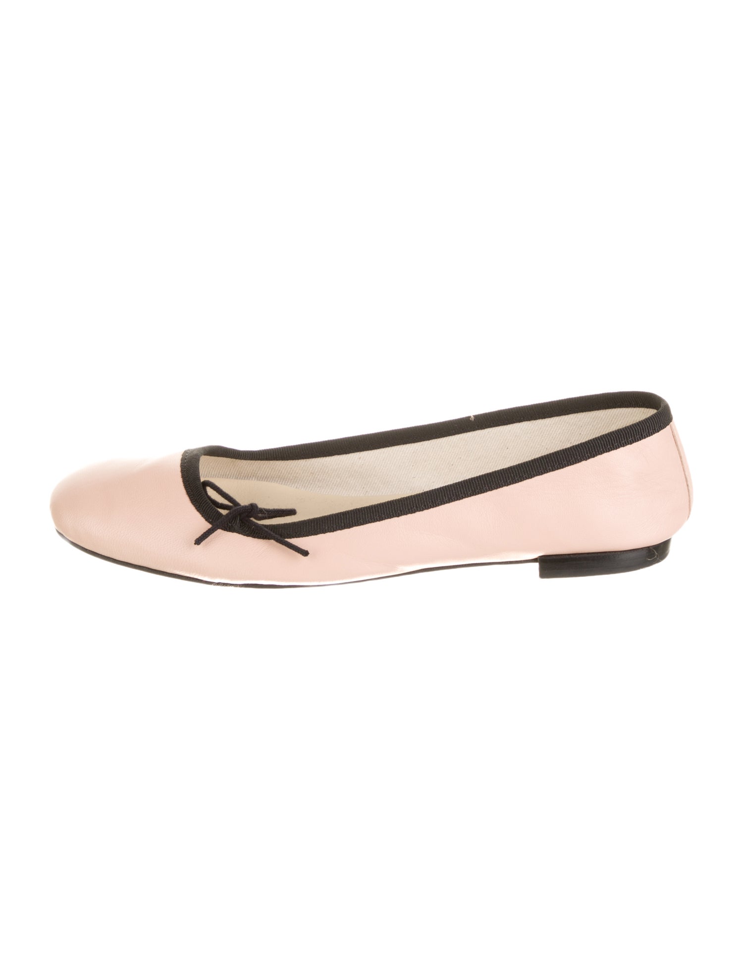 Repetto Leather Bow Accents Ballet Flats