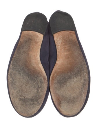 Repetto Suede Bow Accents Ballet Flats