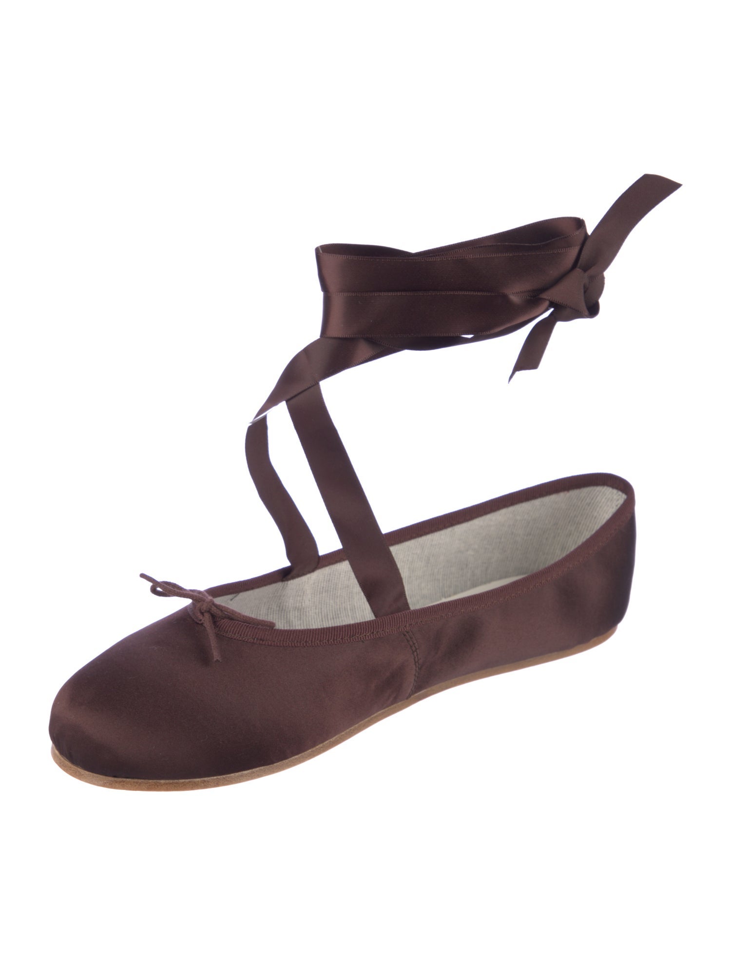 Repetto Satin Bow Accents Ballet Flats