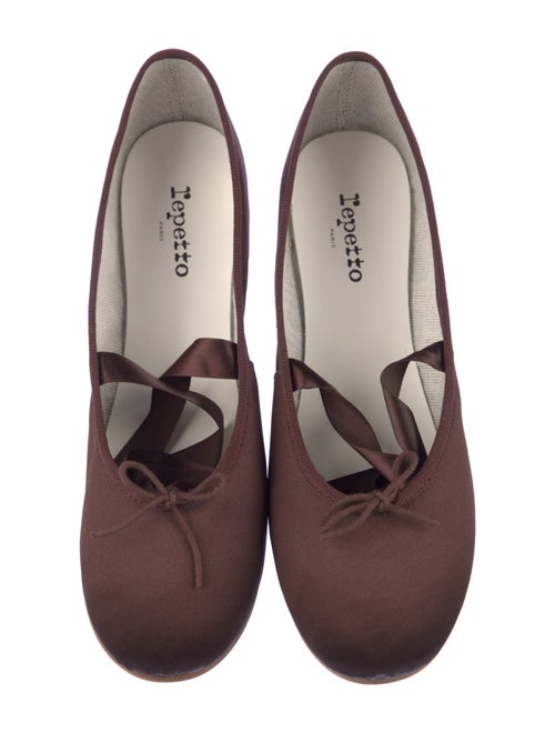 Repetto Satin Bow Accents Ballet Flats