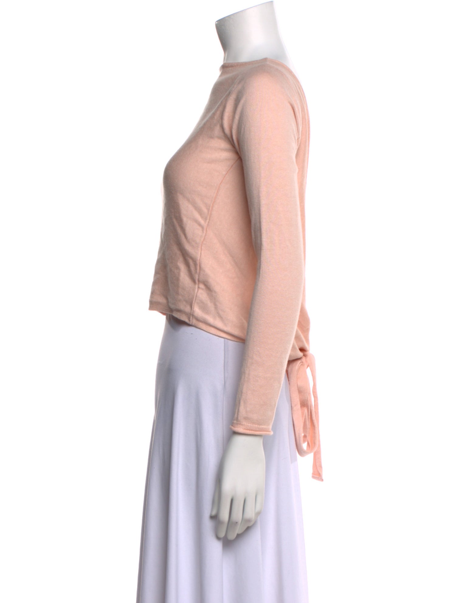 Repetto Bateau Neckline Long Sleeve Crop Top