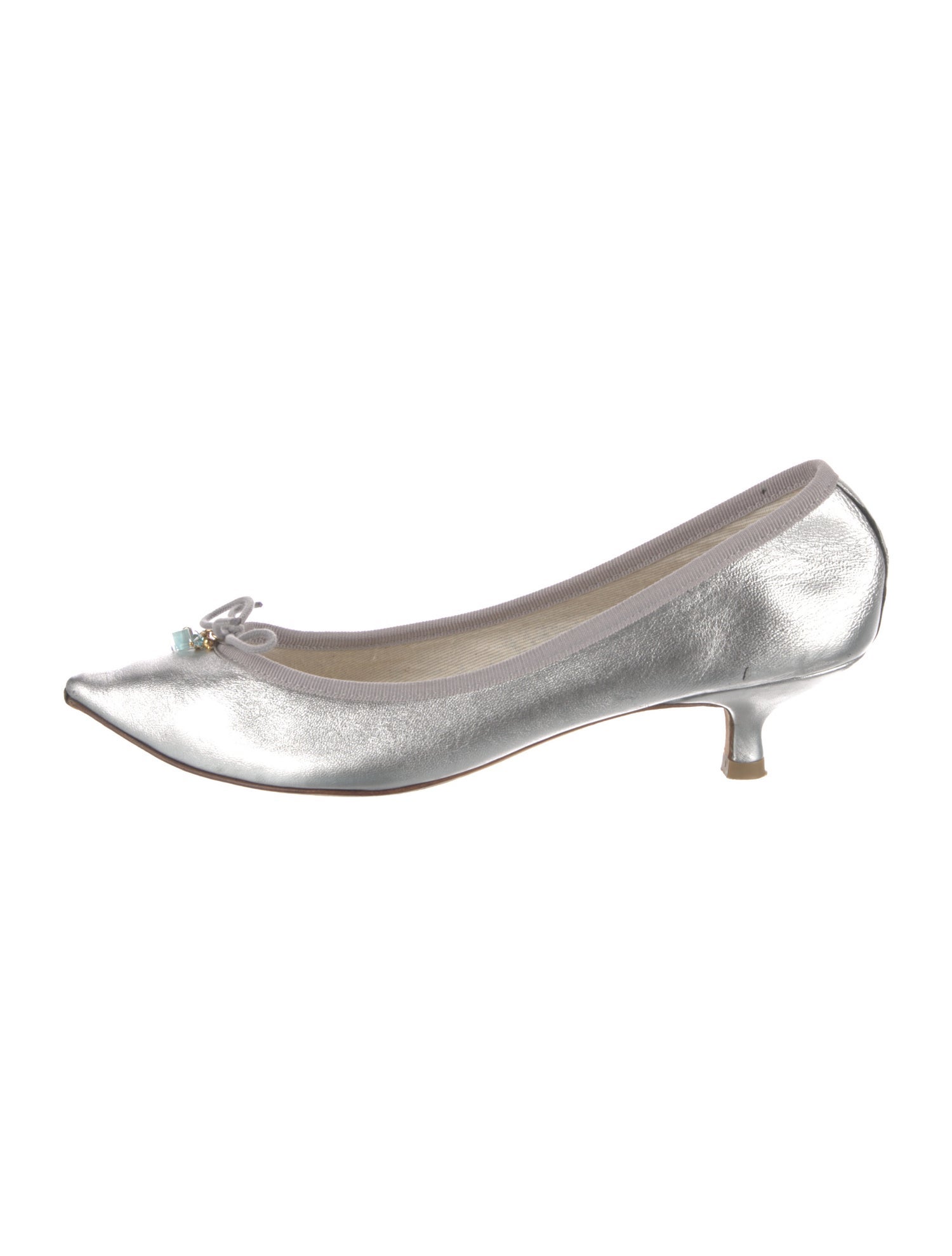 Repetto Leather Bow Accents Pumps