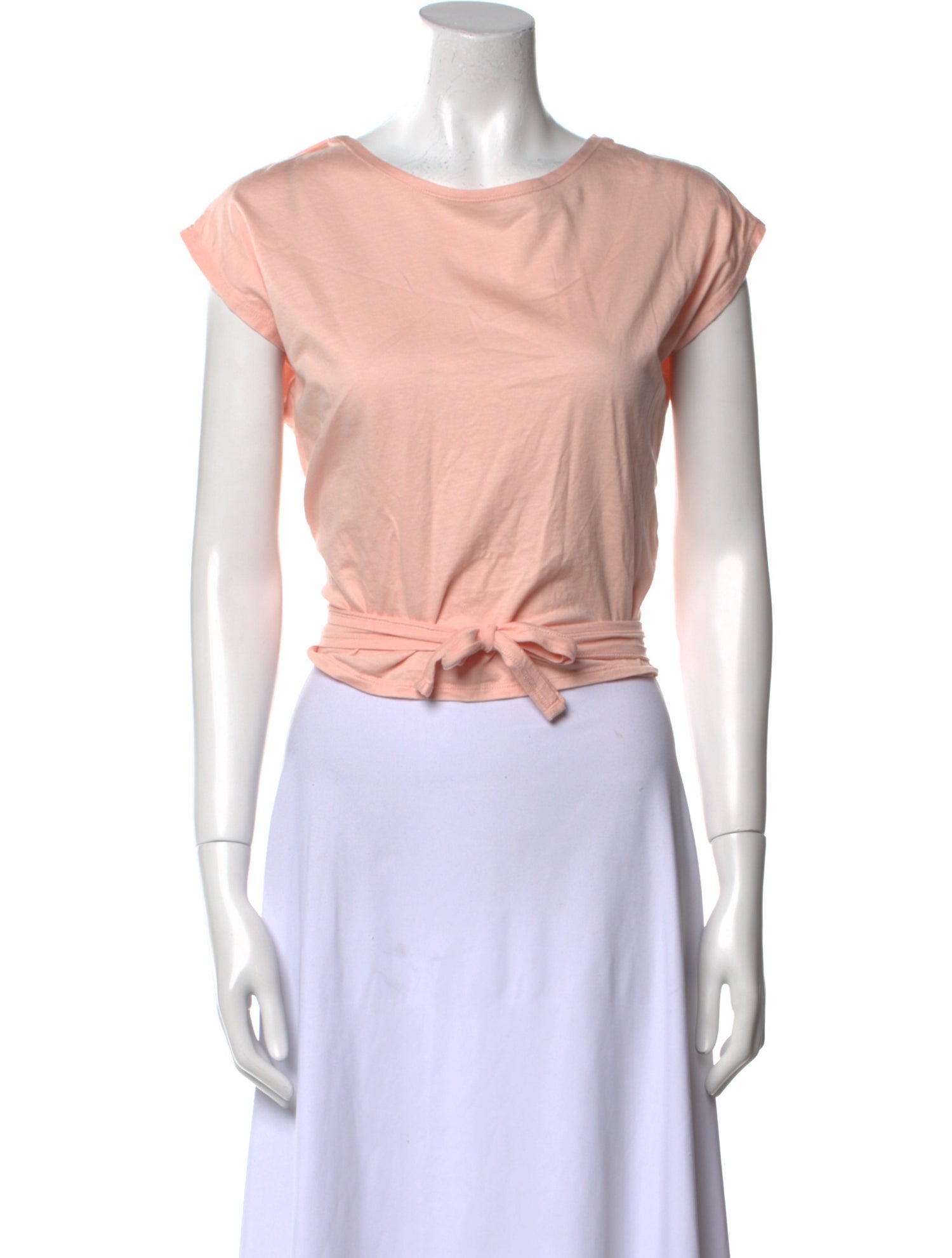 Repetto Bateau Neckline Short Sleeve Crop Top