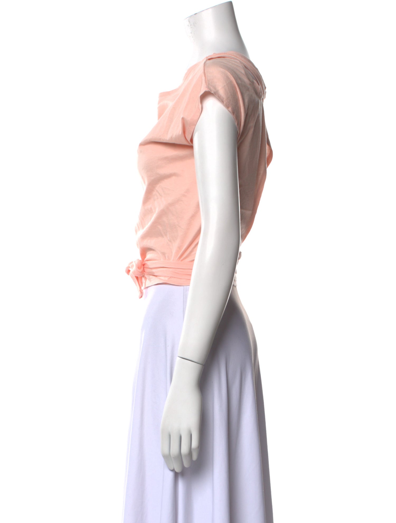 Repetto Bateau Neckline Short Sleeve Crop Top