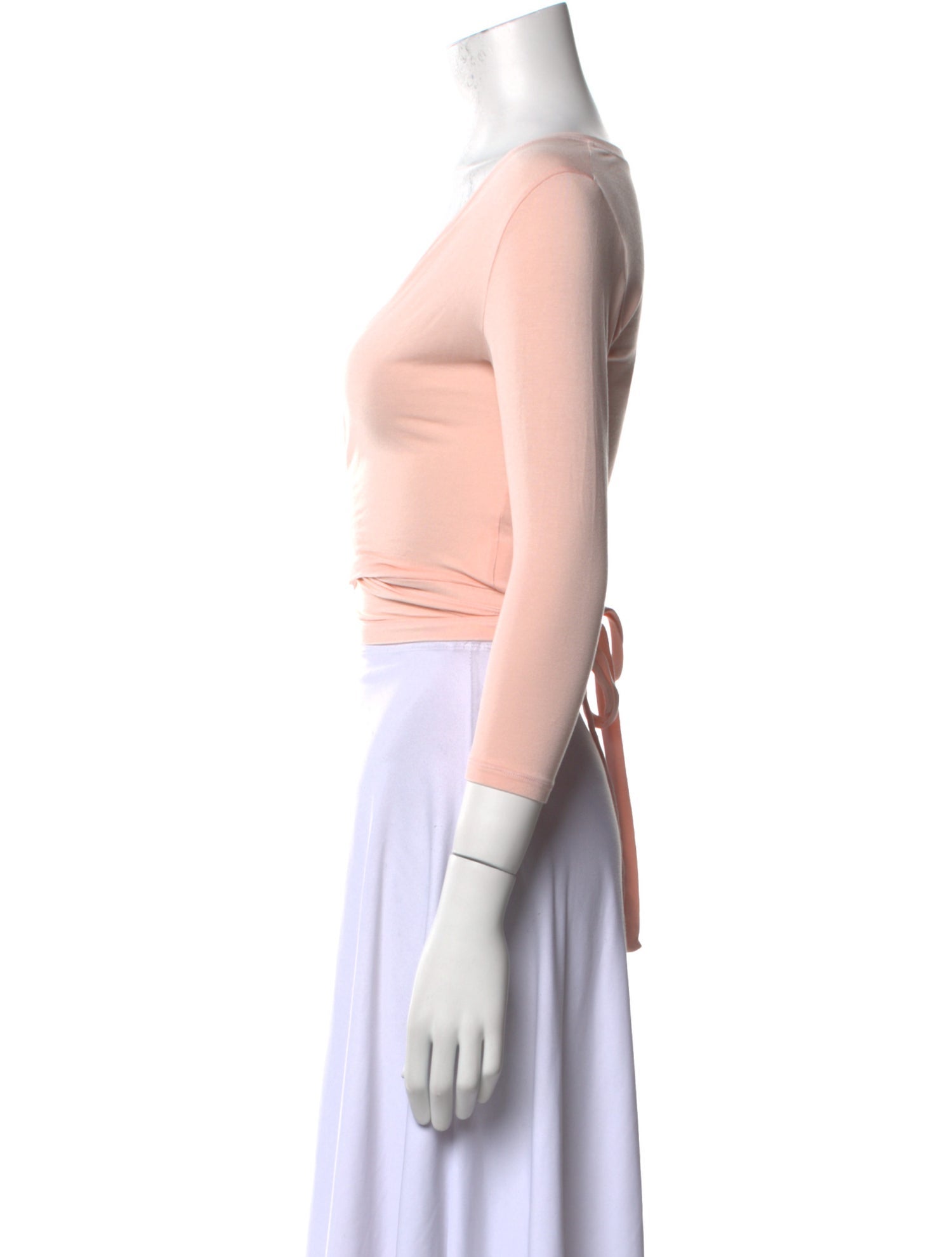 Repetto V-Neck Three-Quarter Sleeve Crop Top