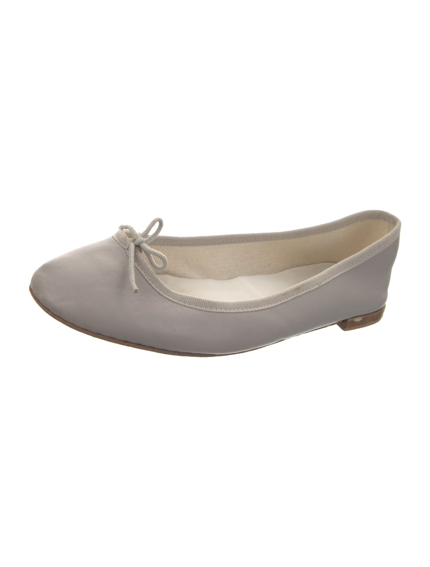 Repetto Leather Bow Accents Ballet Flats