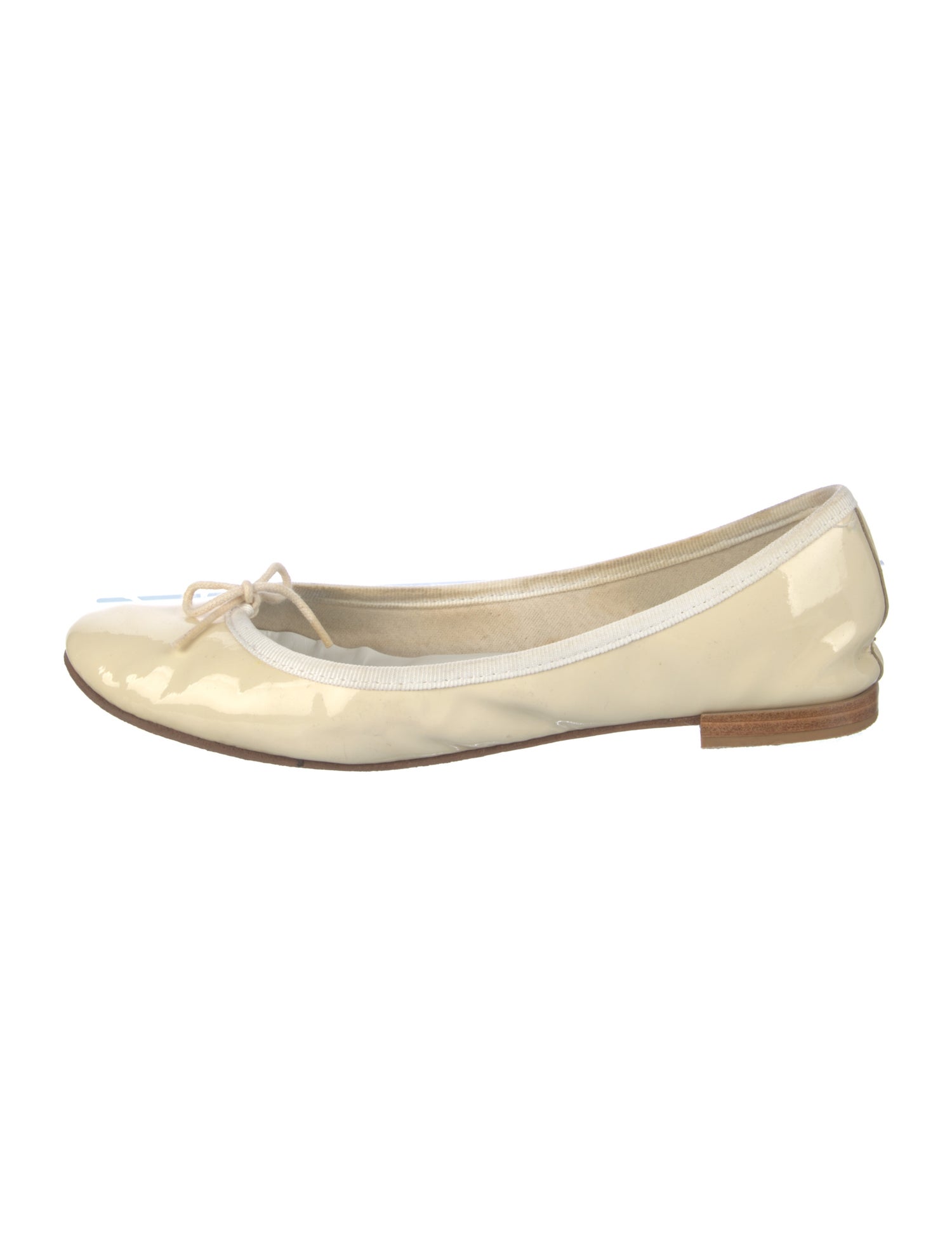 Repetto Patent Leather Bow Accents Ballet Flats