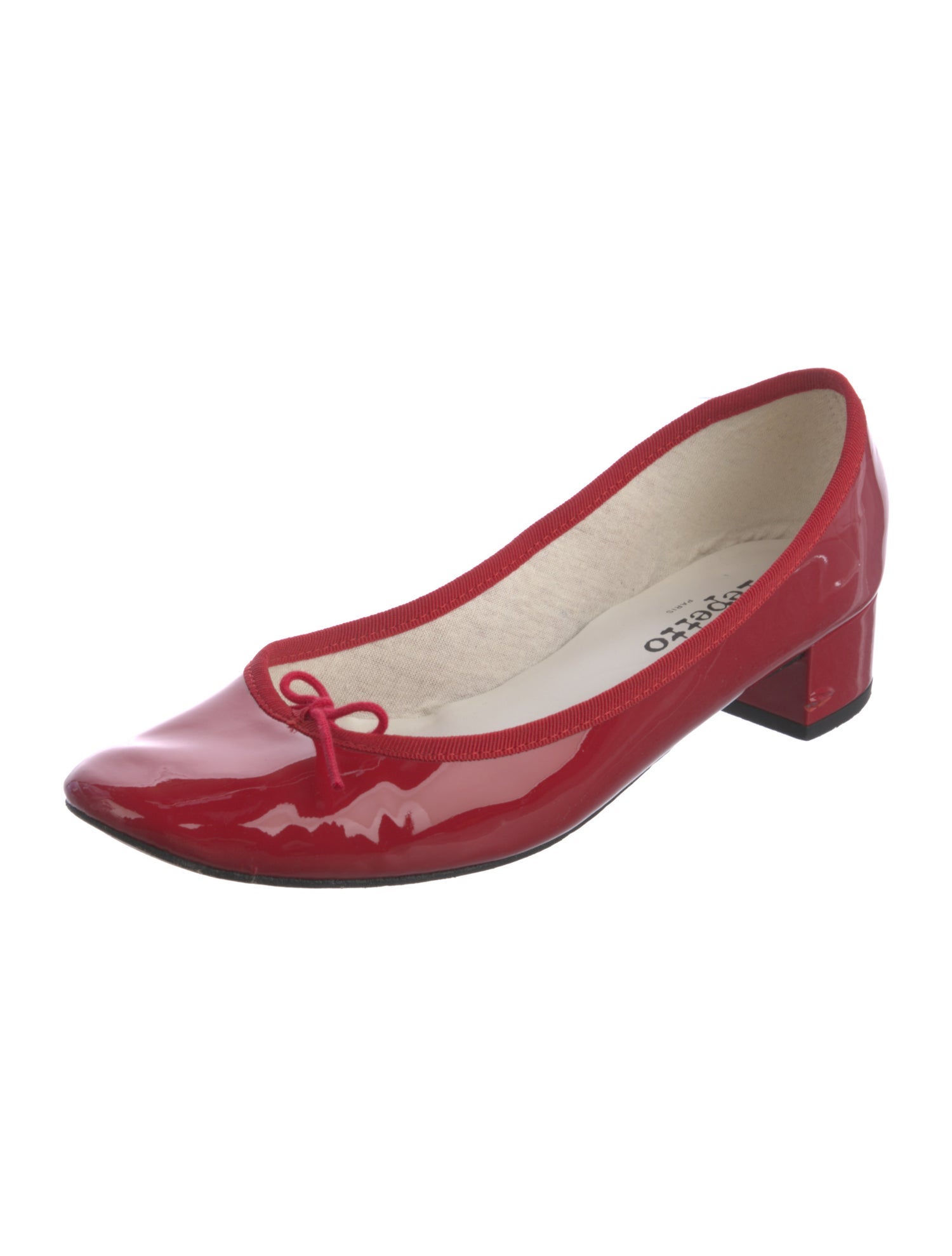 Repetto Patent Leather Bow Accents Pumps