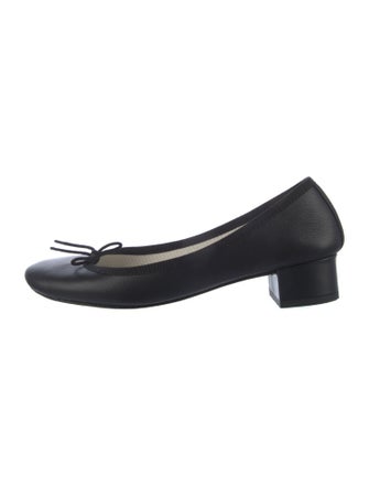 Repetto Leather Bow Accents Pumps