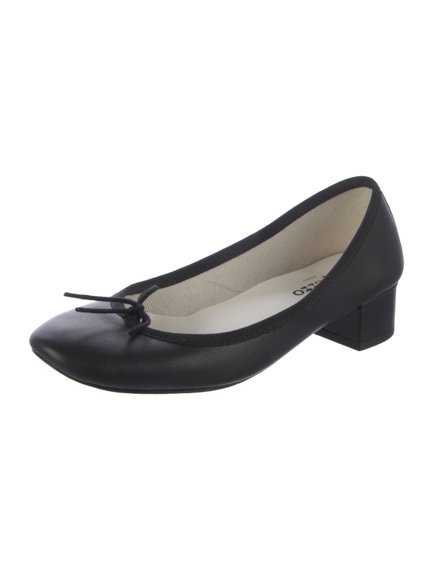Repetto Leather Bow Accents Pumps