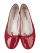 Repetto Patent Leather Bow Accents Ballet Flats