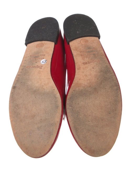 Repetto Patent Leather Bow Accents Ballet Flats