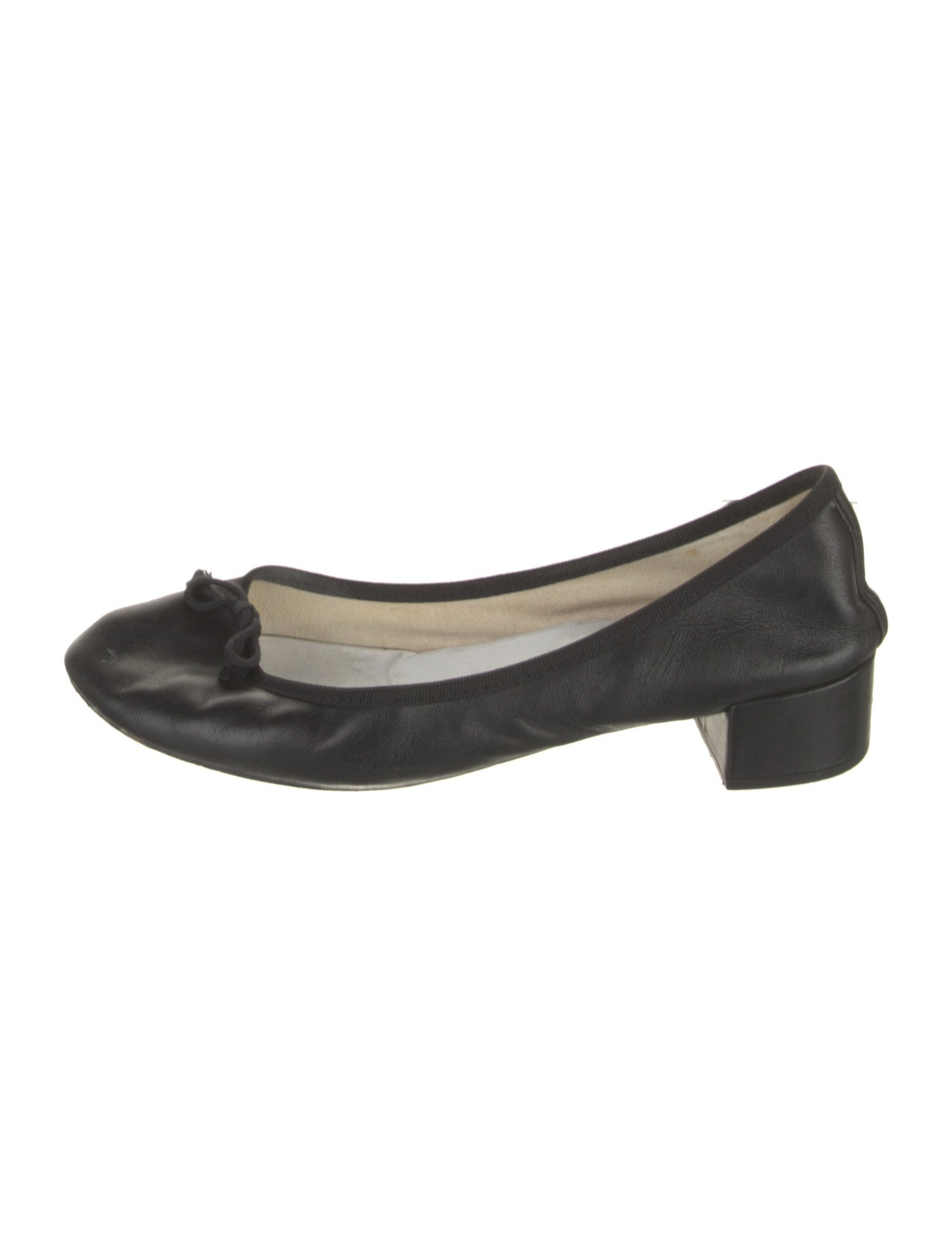 Repetto Leather Bow Accents Ballet Flats