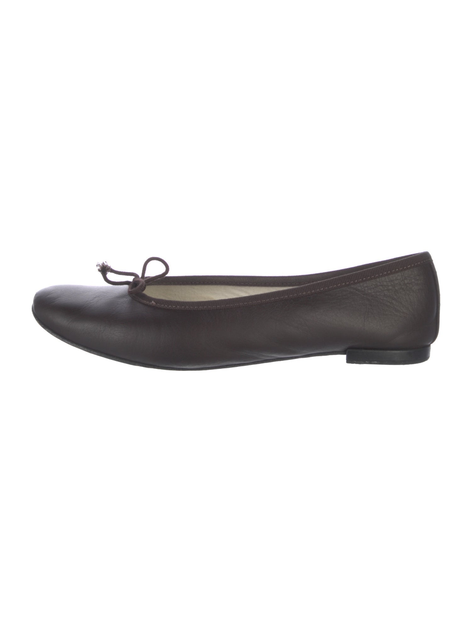 Repetto Leather Bow Accents Ballet Flats