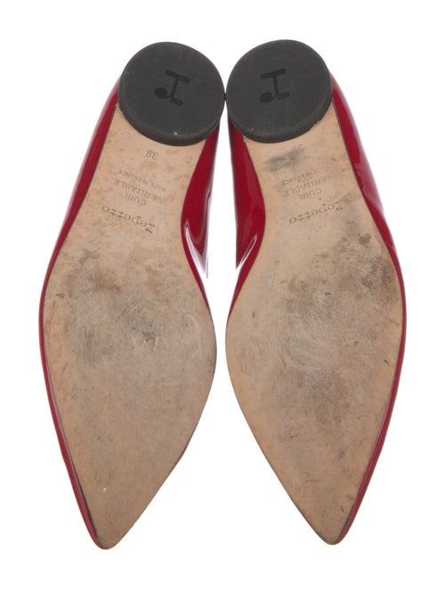 Repetto Patent Leather Bow Accents Ballet Flats