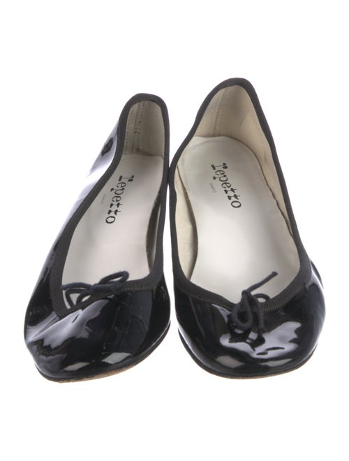 Repetto Patent Leather Bow Accents Flats