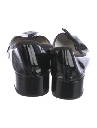 Repetto Patent Leather Bow Accents Flats