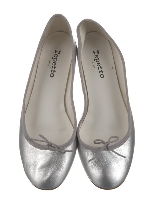 Repetto Leather Bow Accents Ballet Flats