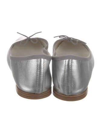 Repetto Leather Bow Accents Ballet Flats