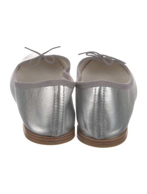 Repetto Leather Bow Accents Ballet Flats