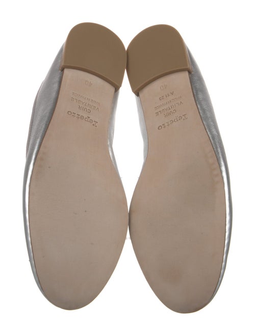 Repetto Leather Bow Accents Ballet Flats