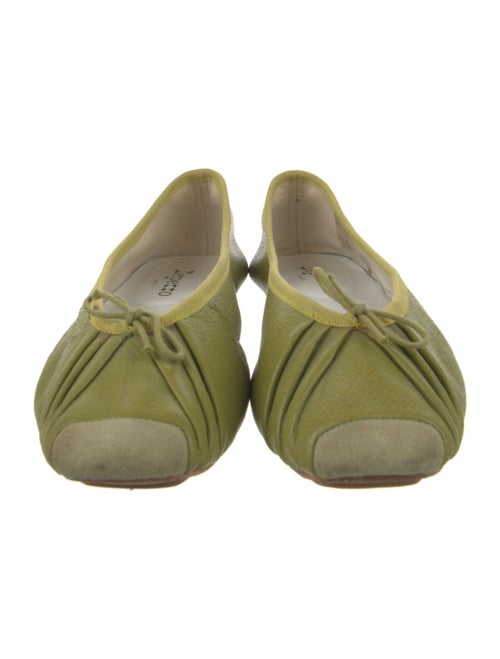 Repetto Leather Bow Accents Ballet Flats