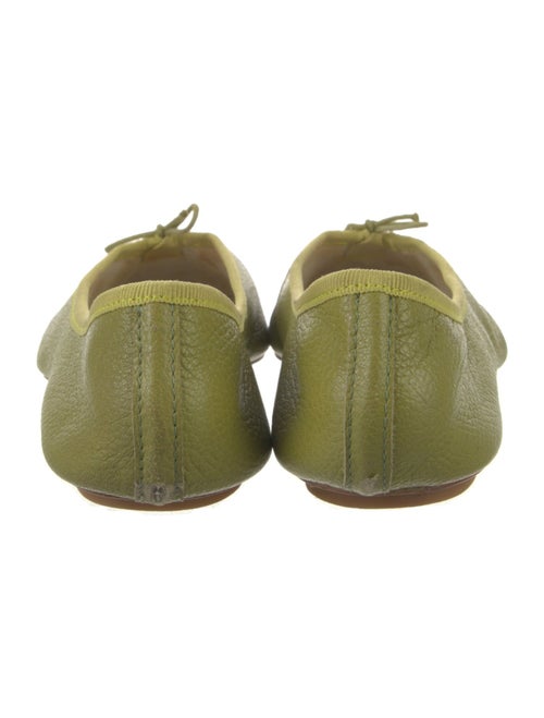Repetto Leather Bow Accents Ballet Flats
