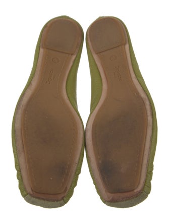 Repetto Leather Bow Accents Ballet Flats