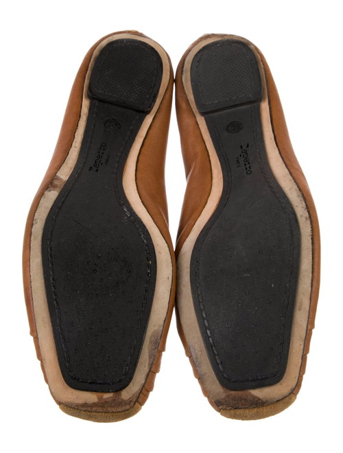 Repetto Leather Bow Accents Ballet Flats