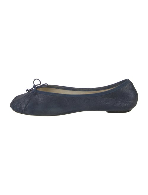 Repetto Suede Bow Accents Ballet Flats