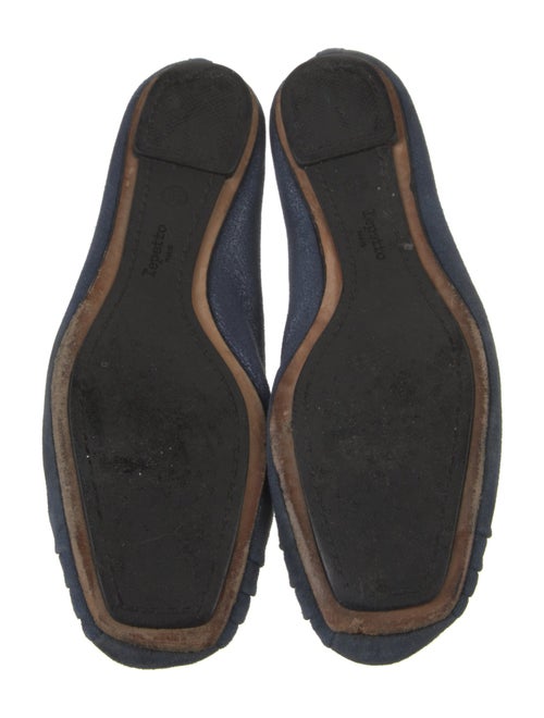 Repetto Suede Bow Accents Ballet Flats