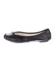 Repetto Leather Bow Accents Ballet Flats