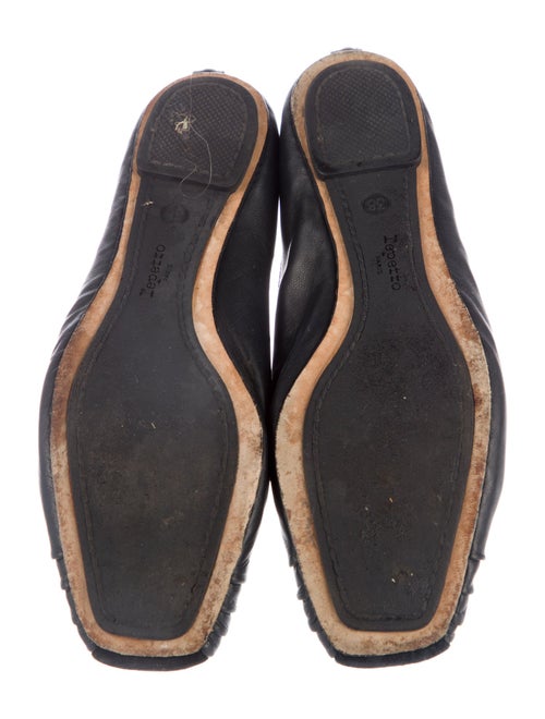 Repetto Leather Bow Accents Ballet Flats