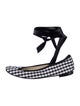 Repetto Plaid Print Bow Accents Ballet Flats