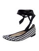 Repetto Plaid Print Bow Accents Ballet Flats