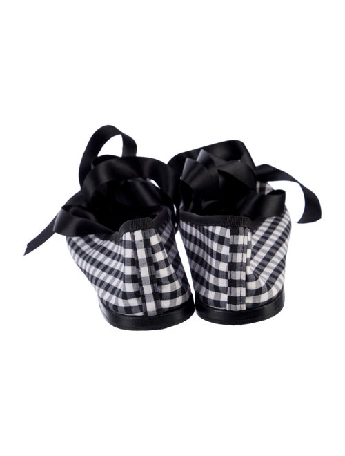 Repetto Plaid Print Bow Accents Ballet Flats