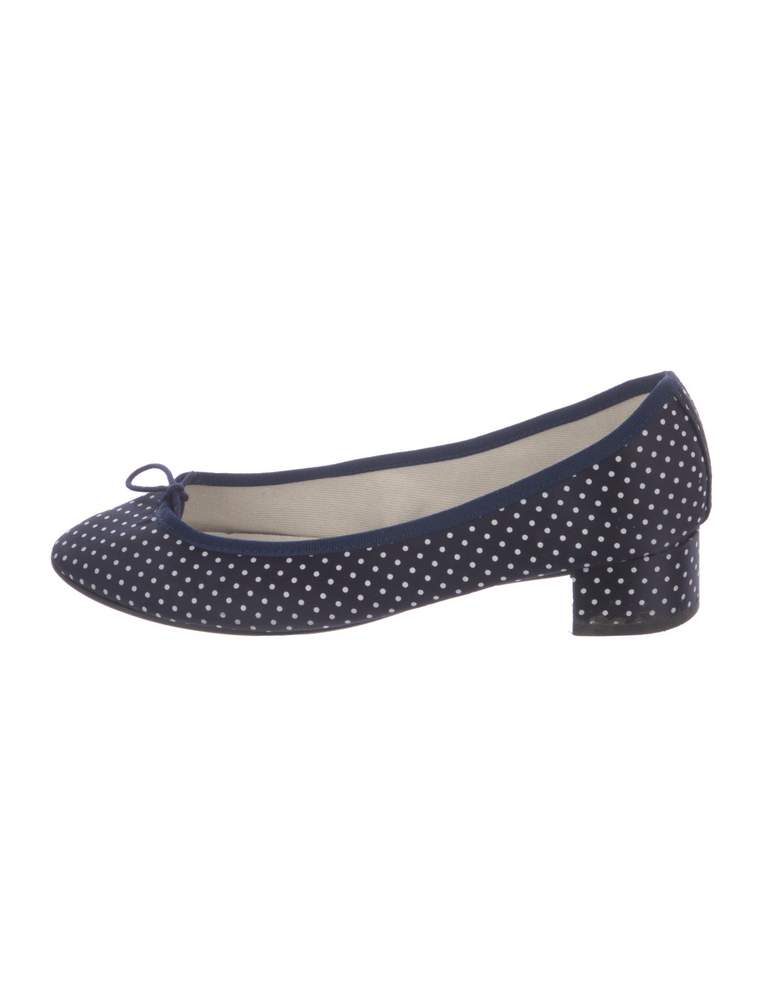 Repetto Polka Dot Print Bow Accents Pumps