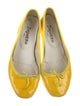 Repetto Patent Leather Bow Accents Ballet Flats