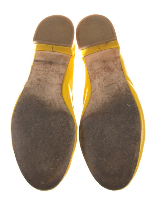 Repetto Patent Leather Bow Accents Ballet Flats