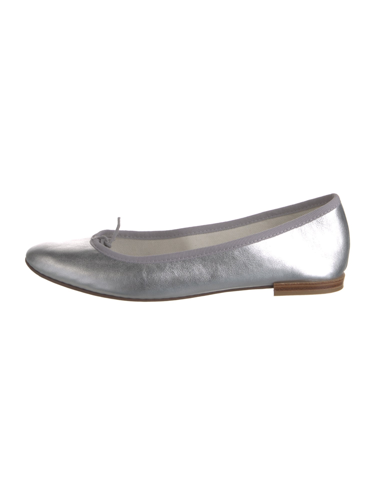 Repetto Leather Bow Accents Ballet Flats