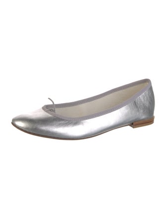 Repetto Leather Bow Accents Ballet Flats
