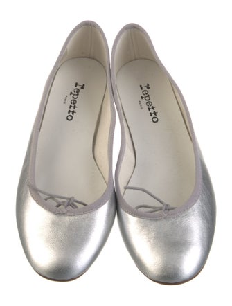 Repetto Leather Bow Accents Ballet Flats